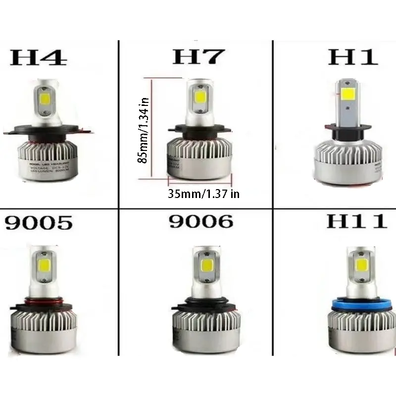 Super Bright Led Headlight Kit H4 H7 H11 9005 9006 High/low - Temu